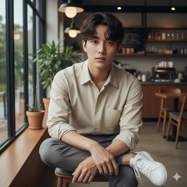 Model Rambut Pria Korea Comma Hair