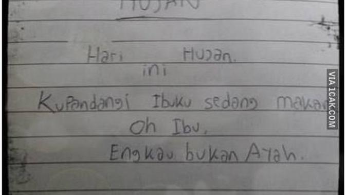 6 Puisi Anak SD untuk Orang Tua Ini Bikin Senyum (sumber: Twitter.com/mulkanfauzi)