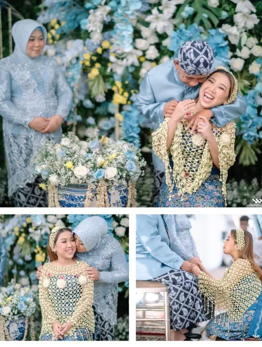 Kiky Saputri di momen pengajian dan siraman jelang pernikahan. (Sumber: Instagram/windrafotografi)