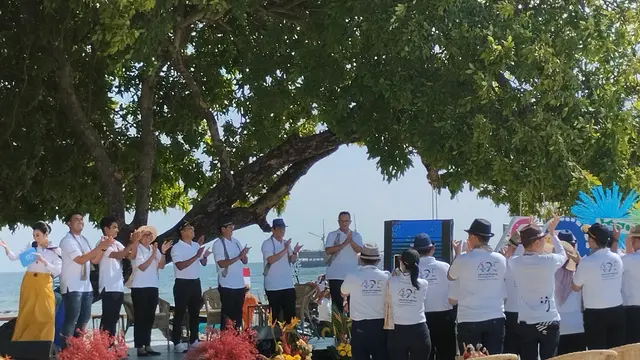 Gubernur DKI Jakarta Anies Baswedan di Kepulauan Seribu. (Liputan6.com/Winda Nelfira)