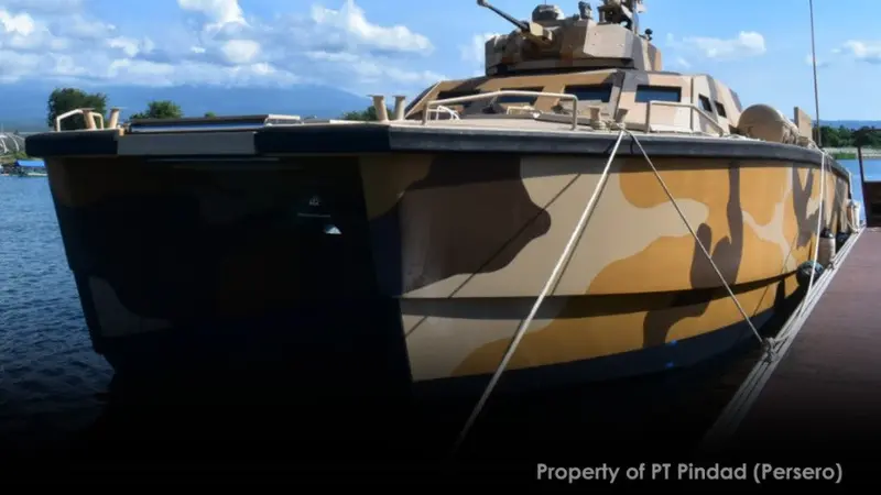 Tank Boat buatan konsorsium PT Pindad (Persero) mulai uji coba