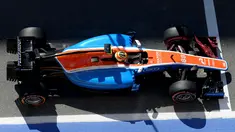 Pebalap Manor Racing asal Indonesia, Ro Haryanto, berada di posisi ke-19 latihan bebas kedua F1 GP Spanyol di Sirkuit Catalunya, Spanyol, Jumat (13/5/2016). (AFP/Josep Lago)