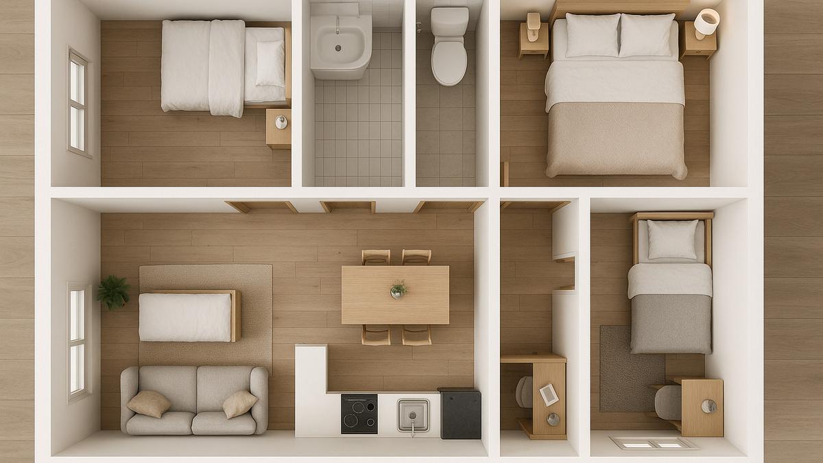 7 Gambar Rumah Minimalis 6x8 Kamar 3, Jadi Hunian Idaman Anak Muda di 2025