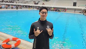Perenang Jason Donovan Yusuf mengikuti Kejurnas Akuatik 2026 (Liputan6.com/Thomas)