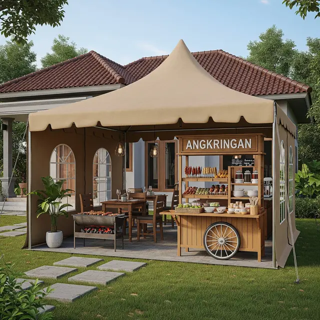 Konsep Tenda Permanen untuk Usaha Angkringan