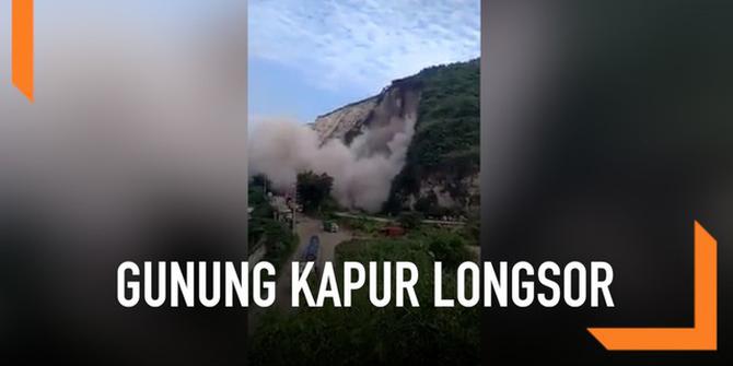 VIDEO: Detik-Detik Gunung Kapur Longsor di Jember