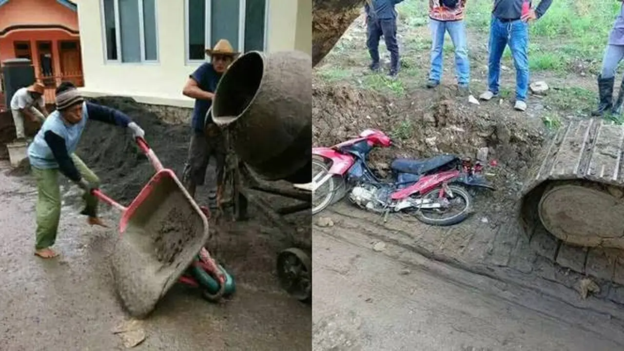 7 Momen Apes Orang Kerja di Proyek Pembangunan Ini Bikin Kasihan