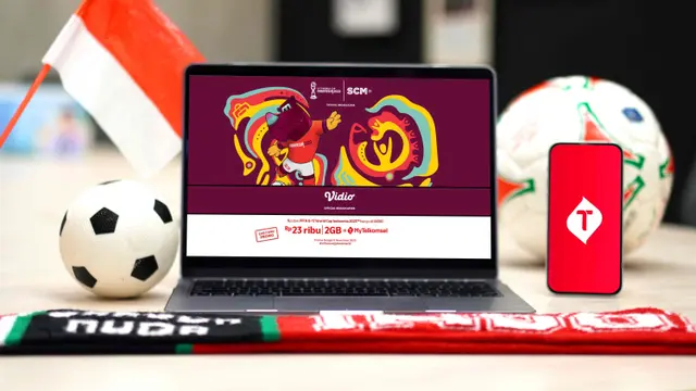Vidio Official Broadcaster FIFA U-17 World Cup Indonesia 2023 berkolaborasi dengan Telkomsel menghadirkan paket bundling untuk nonton dengan bonus kuota 1 GB (Telkomsel)