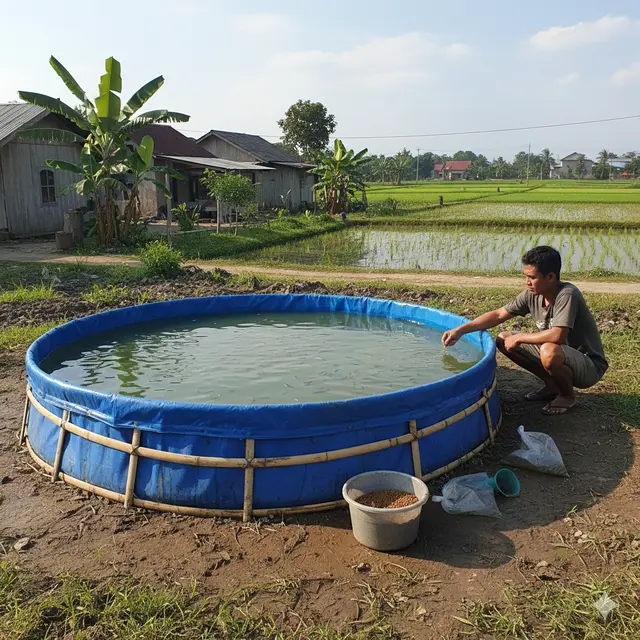 Usaha Ternak Ikan Modal Rp200 Ribu (Foto: Gemini AI)