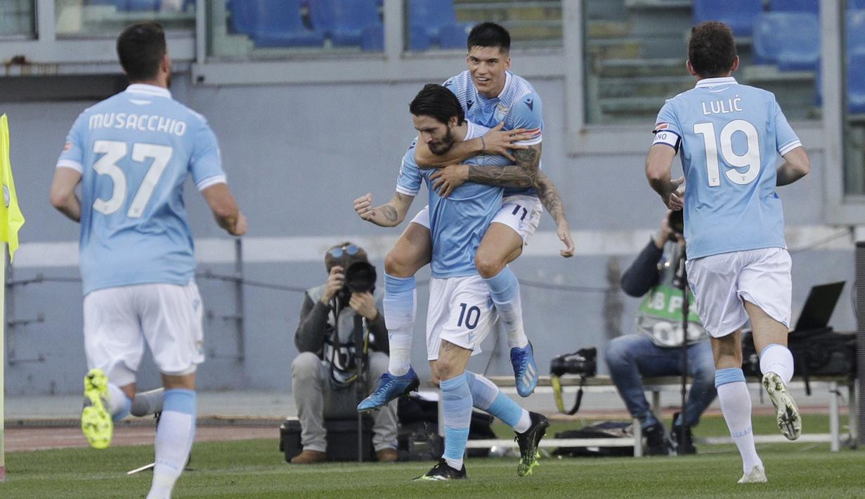 Kemenangan ini menggeser sementara posisi Juventus dan mengangkat Lazio ke posisi empat dengan 43 poin dari 23 pertandingan. (Foto: AP/Gregorio Borgia)