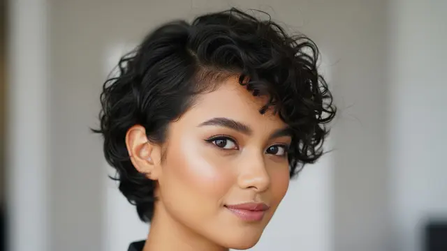 Model Rambut Pendek Wanita Curly