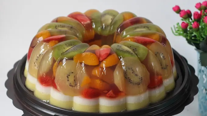 puding buah ulang tahun