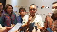 Menteri Perdagangan Zulkifli Hasan di Gedung Sarinah, Senin (15/8/2022). Mendag menegaskan ketegangan China dengan Taiwan tak berimbas pada ekspor-impor Indonesia.