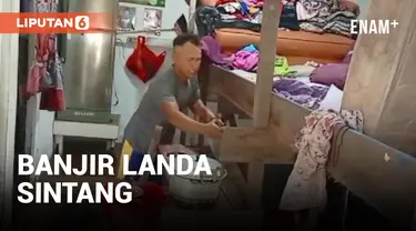 Diterjang Banjir, Warga Terpaksa Bikin Panggung dalam Rumah