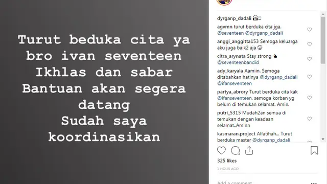 Dukungan Vokalis Dadali untuk Seventeen.