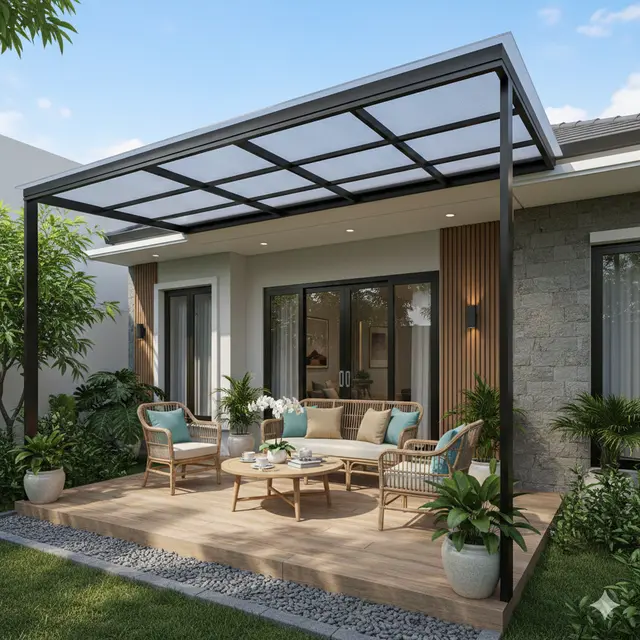 Desain Teras Rumah yang Lebih Fungsional (Foto: Gemini AI)