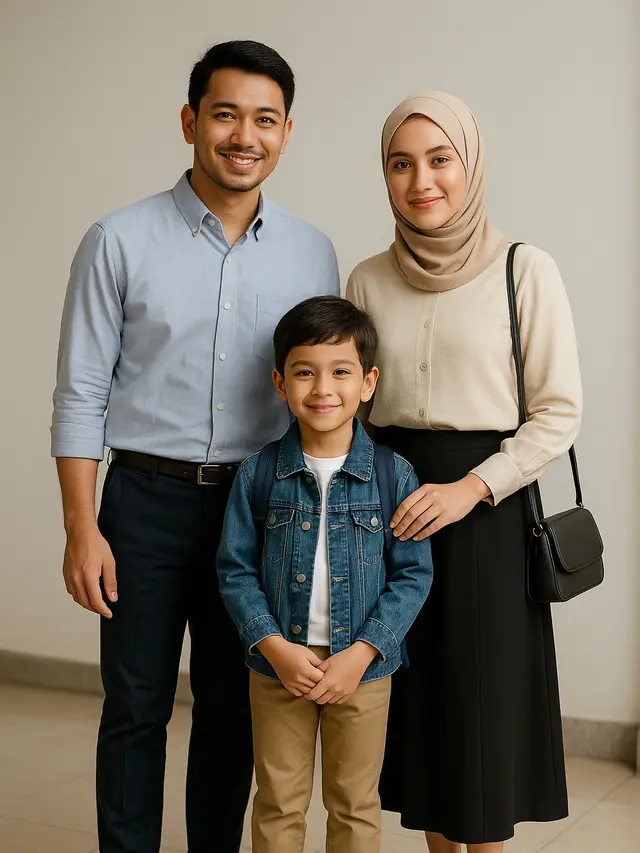 Smart Casual Outfit untuk Keluarga Muda di Tahun 2025 (Foto: Rizka Nur Laily via ChatGPT)