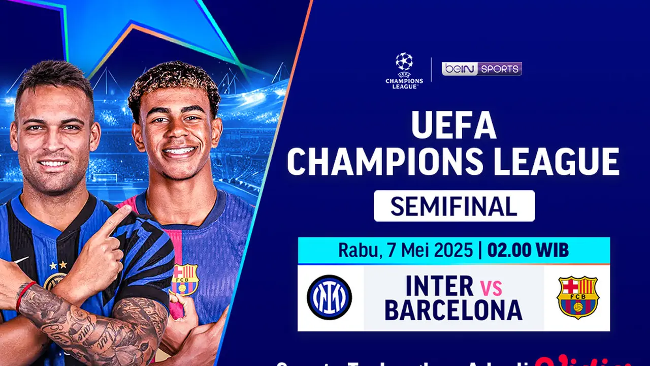 Saksikan Streaming Big Match Liga Champions: Inter vs Barcelona pada Babak Semifinal di Vidio