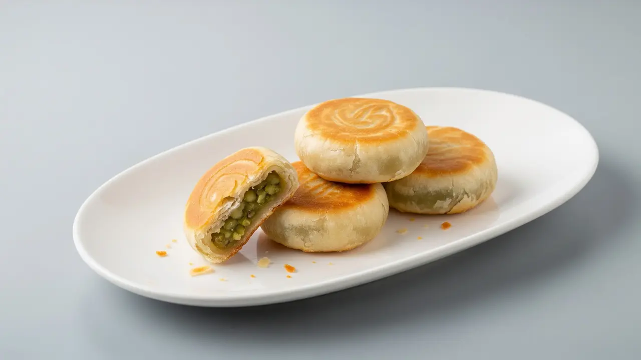 Ilustrasi kue pia kacang hijau