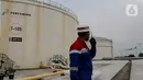 Dengan kapasitas 128.000 Kilo Liter, SHAFTI menyalurkan avtur untuk Bandara Soekarno-Hatta, Halim Perdakusuma, Pondok Cabe, Husein Kartanegara dan Kertajati. (Liputan6.com/Herman Zakharia)