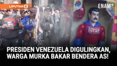 Pendukung pemerintah Venezuela menggelar aksi protes di sekitar Istana Kepresidenan Miraflores, Caracas, Sabtu malam, menyusul operasi militer Amerika Serikat yang menggulingkan Presiden Nicolás Maduro dari kekuasaan dan membawanya keluar dari negar...