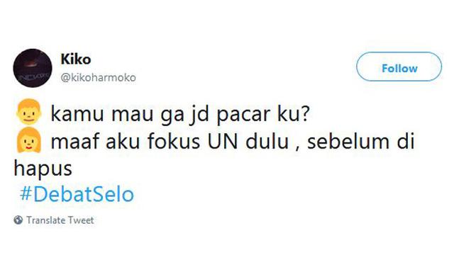 7 Twit Kocak Penghapusan UN di Debat Cawapres, Ujungnya Bikin Baper