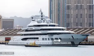 Kapal Yacht Amadea yang disita oleh AS (AFP/Eugene Tanner)