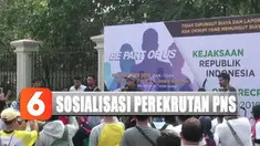 Sosialisasi ini dilakukan guna menarik minat masyarakat menjadi jaksa untuk memenuhi kuota 5.203 jaksa yang ditempatkan di seluruh Indonesia.