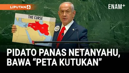 VIDEO: Panas! Netanyahu Pidato Bawa "Peta Kutukan" di Forum PBB