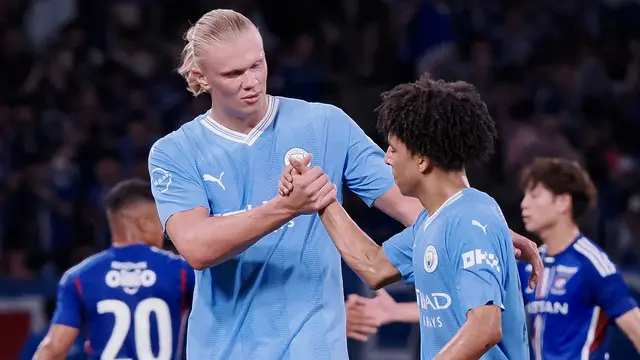 Haaland saat membantu City mengalahkan Yokohama F Marinos