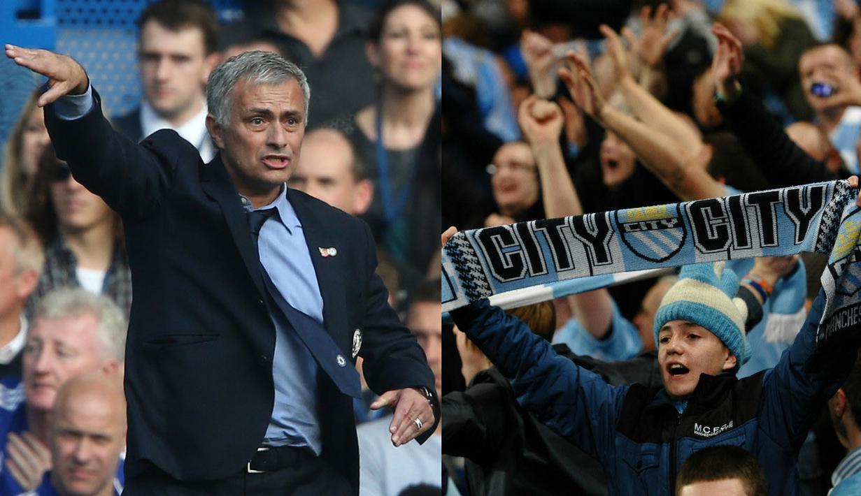 Penampilan Manchester City hampir sama dengan saudara sekota MU yaitu tidak konisten 'hot and Cold', tetapi rumor berkembang mengaitkan beberapa pelatih termasuk Jose Mourinho. (AFP Photo/Justin Tallis/Paul Ellis)
