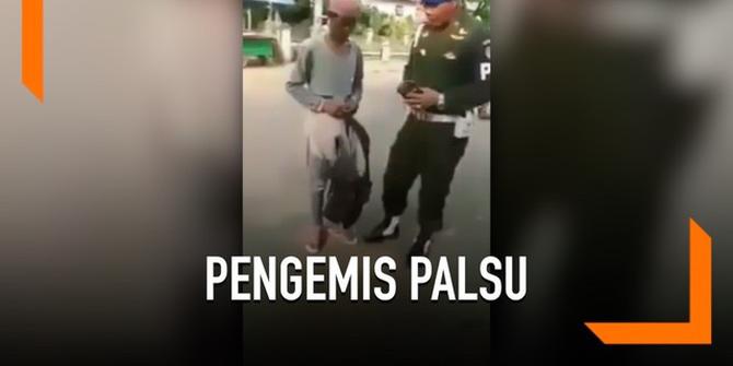 VIDEO: Pengemis Pura-Pura Berkaki Satu Terciduk TNI