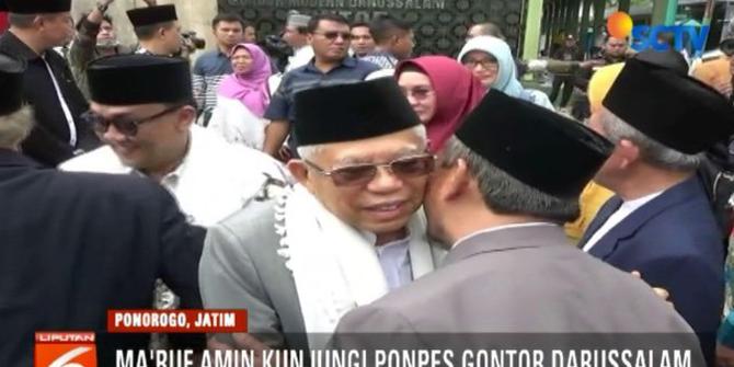 Ma'ruf Amin Sambangi Ponpes Modern Gontor Darusalam di Ponorogo