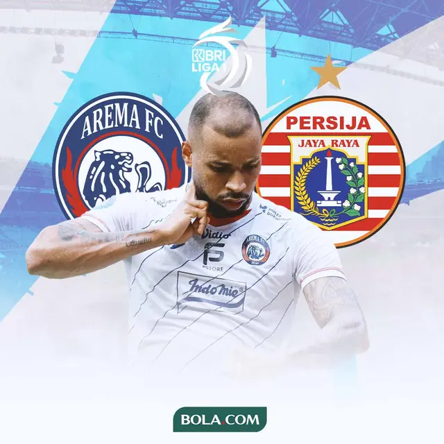 Ilustrasi - Gustavo Almeida background Arema dan Persija