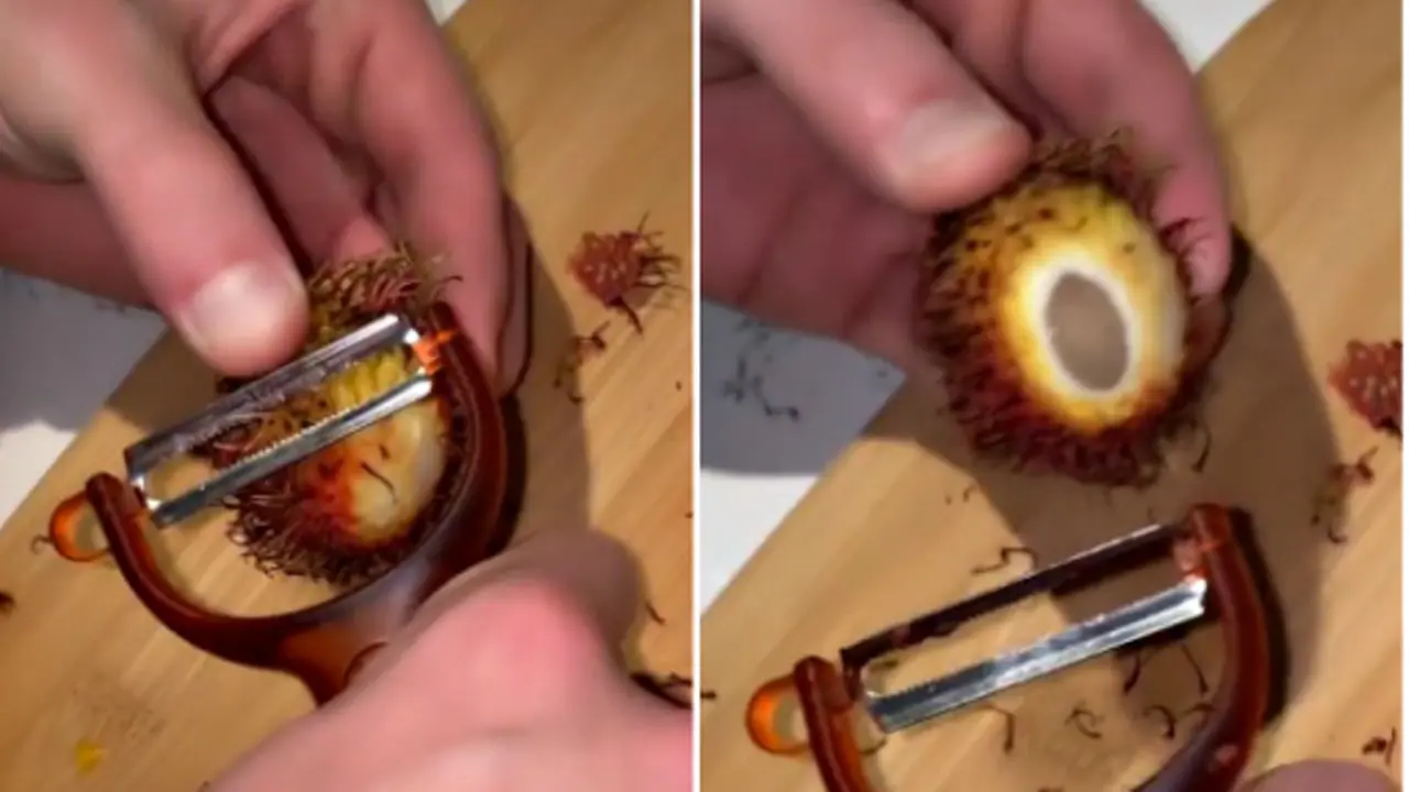 Kupas Rambutan Pakai Pengupas Kentang, Pria Ini Bikin Geregetan Warganet