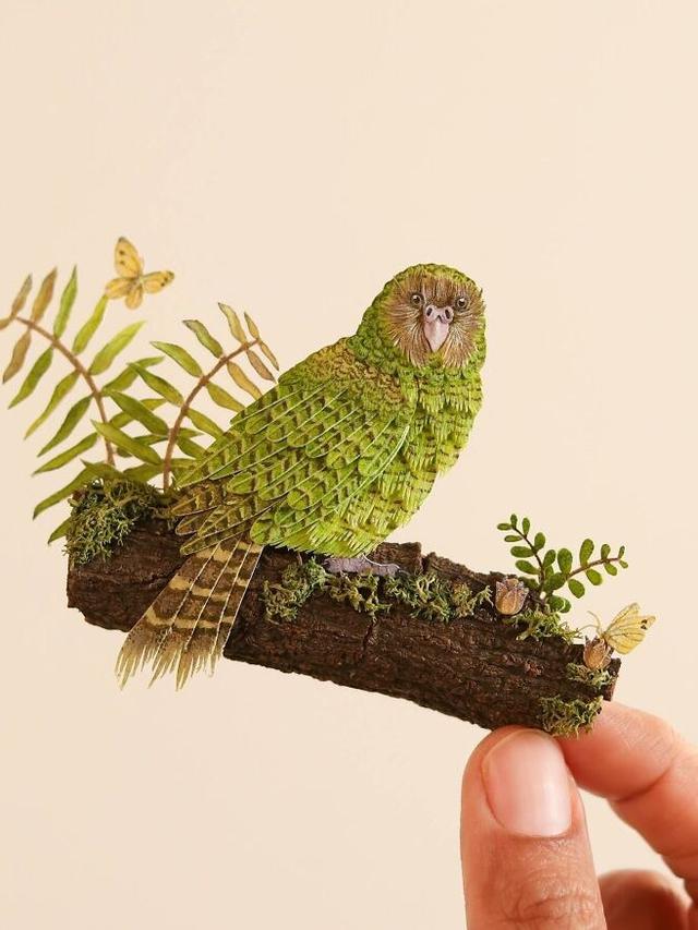 8 Potret Patung Burung dari Potongan Kertas Ini Curi Perhatian, Detailnya Mengagumkan