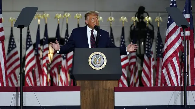 Presiden AS Donald Trump di Konvensi Partai Republik.