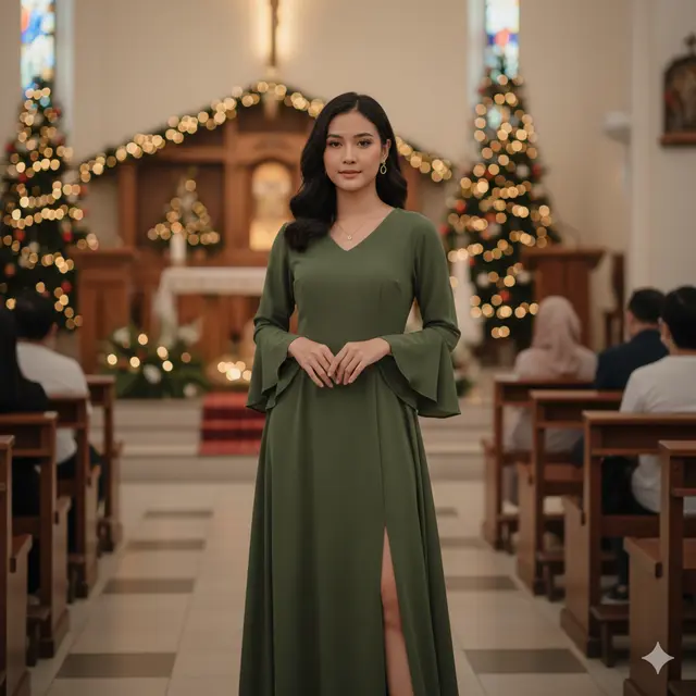7 Model Dress Natal 2025 yang Cocok untuk Ibadah dan Perayaan yang Elegan, Sopan hingga Modern