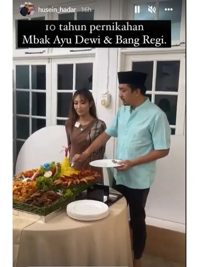 6 Potret Tasyakuran 10 Tahun Anniversary Pernikahan Ayu Dewi, Gelar Pengajian