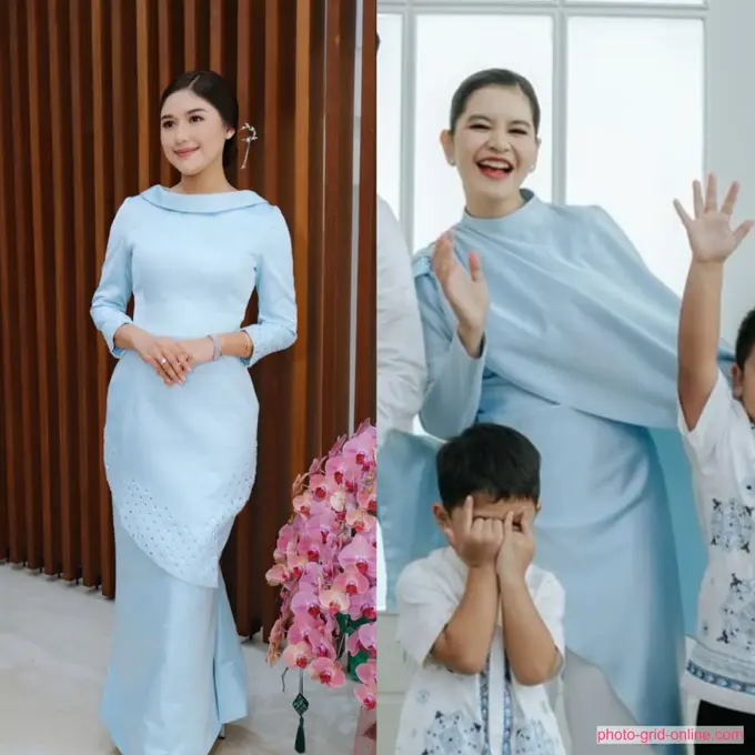 Adu Gaya Baju Kurung Kahiyang Ayu dan Erina Gudono di Hari Lebaran, Mana yang Jadi Favorit?