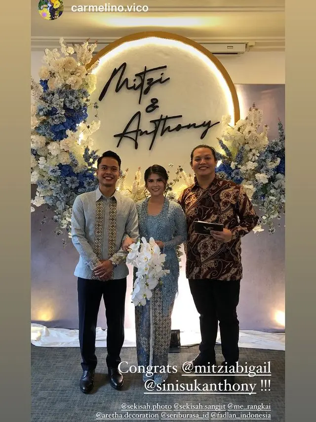 7 Momen Pertunangan Anthony Ginting dan Mitzi Abigail yang Tampil Menawan