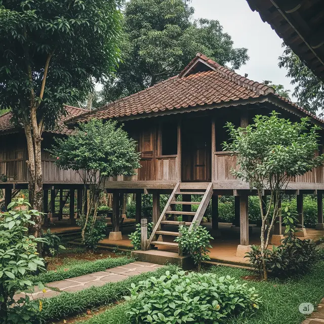 Rumah Sederhana Unik di Desa.