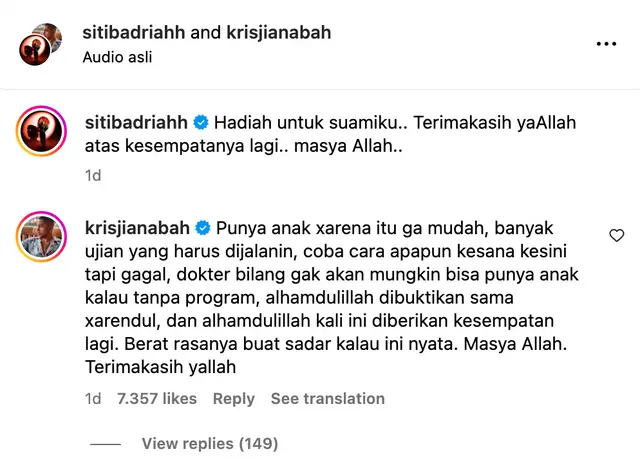 Pernah divonis tak bisa punya momongan, curhatan Krisjiana ketahui sang istri hamil lagi bikin haru