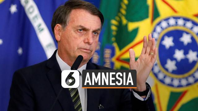 Presiden Brasil, Jair Bolsonaro jatuh di kamar mandi kediaman kepresidenan.