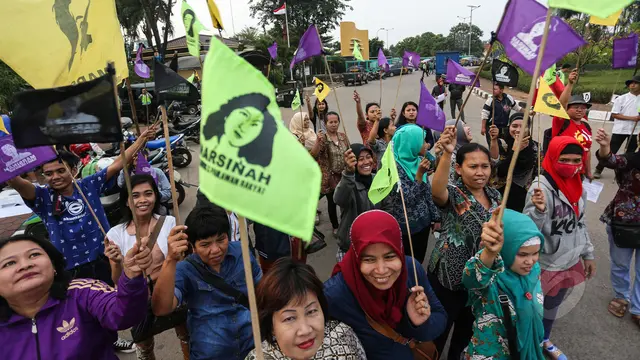 Puluhan Buruh Wanita Peringati  "Malam Marah Marsinah"