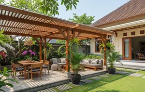 8 Model Pergola Kayu untuk Halaman Belakang, Elemen Dekoratif dan Fungsional