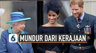 Pangeran Harry dan Meghan Markle mundur dari anggota senior keluarga Kerajaan Inggris.