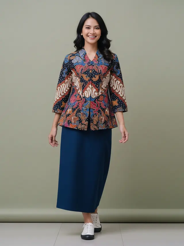 8 Model Baju Batik yang Cocok dengan Rok Polos untuk Acara Formal ...