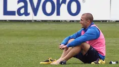 Italy's defender Fabio Cannavaro during a training session of his team on March 27, 2009 at national technical center of Coverciano, near Florence. AFP PHOTO/FABIO MUZZI
