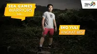 Eko Yuli, atlet Indonesia di SEA Games 2017 angkat besi. (Bola.com/Dody Iryawan)